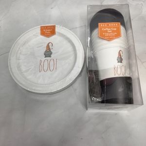 Rae Dunn Boo! Coffee Cup Set and Plates
